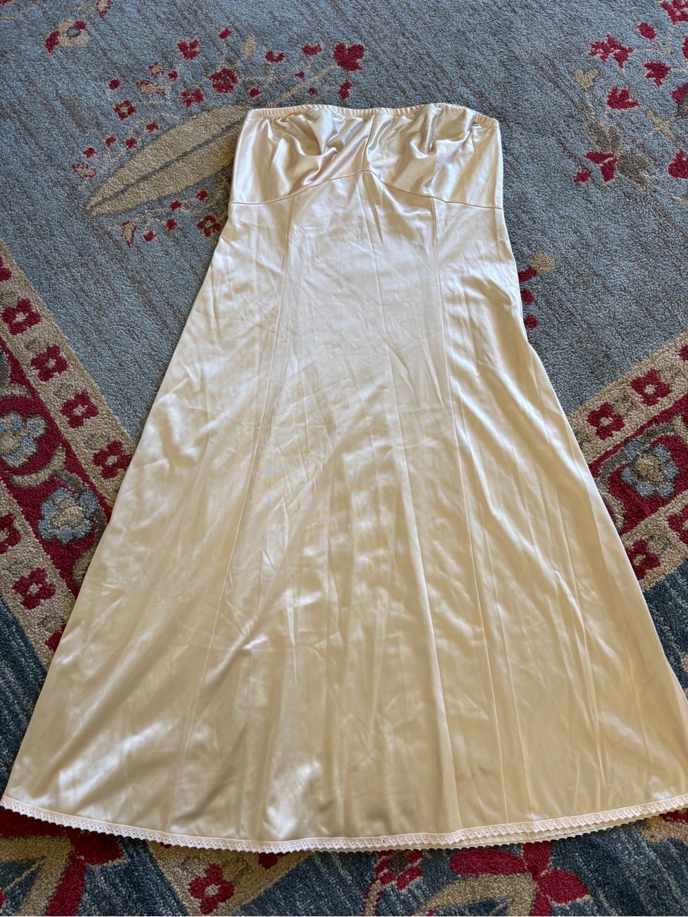 Vintage vanity fair strapless slip dress womens medium/large